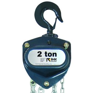 R&M RM Series II 2 Ton Hand Chain Hoist, Hook Mount